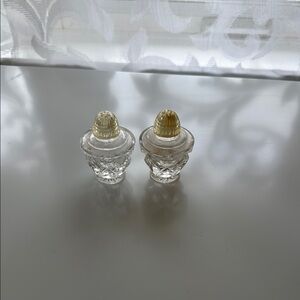 Crystal salt and pepper shakers